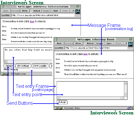 Figure 1: The Interviewer and Interviewees' Screens